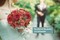 2-Pack Fall Orange Artificial Flowers – Silk Peony, Rose & Hydrangea Bouquets for Home Decor, Table Centerpieces, Autumn Floral Arrangements